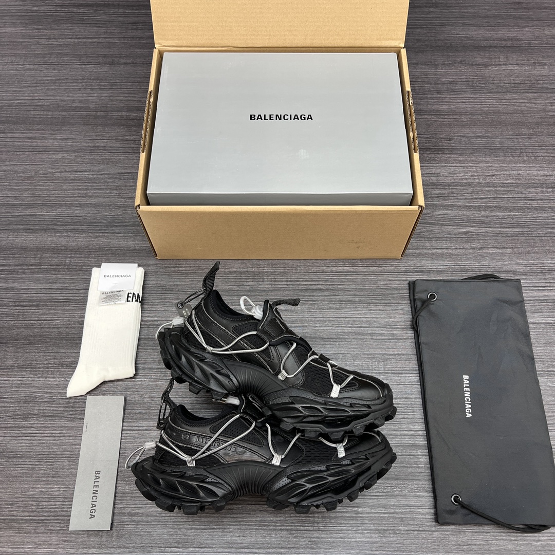 Balenciaga 高仿黑色老爹鞋男款 編織結構設計 街頭重裝風格| 10 Balenciaga 高仿黑色老爹鞋男款 編織結構設計 街頭重裝風格