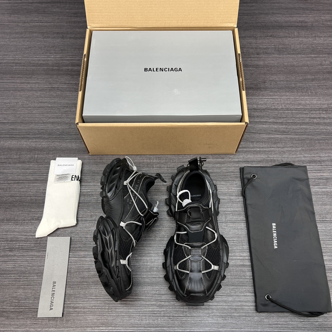 Balenciaga 高仿黑色老爹鞋男款 編織結構設計 街頭重裝風格| 9 Balenciaga 高仿黑色老爹鞋男款 編織結構設計 街頭重裝風格