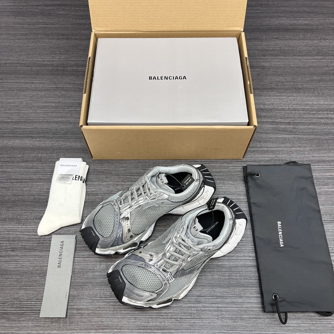 Balenciaga 高仿灰色運動鞋男款 全網布透氣設計 休閒跑步鞋