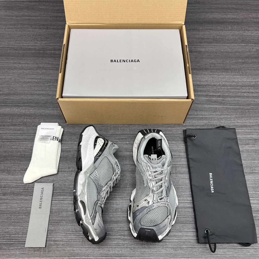 Balenciaga 高仿灰色運動鞋男款 全網布透氣設計 休閒跑步鞋| 9 Balenciaga 高仿灰色運動鞋男款 全網布透氣設計 休閒跑步鞋