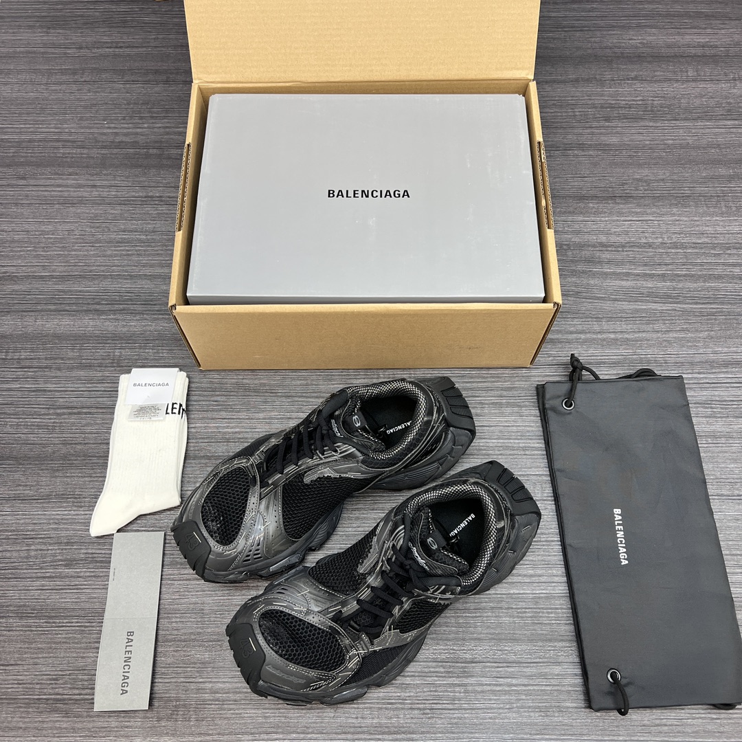 Balenciaga 原單黑迷彩老爹鞋男款 織紋鞋面 街頭感十足