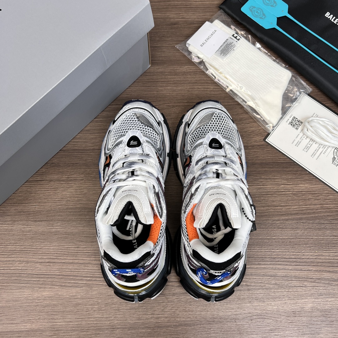 Balenciaga A貨男士白銀橘撞色運動鞋 多層次拼接設計 運動時尚兼具| 13 Balenciaga A貨男士白銀橘撞色運動鞋 多層次拼接設計 運動時尚兼具