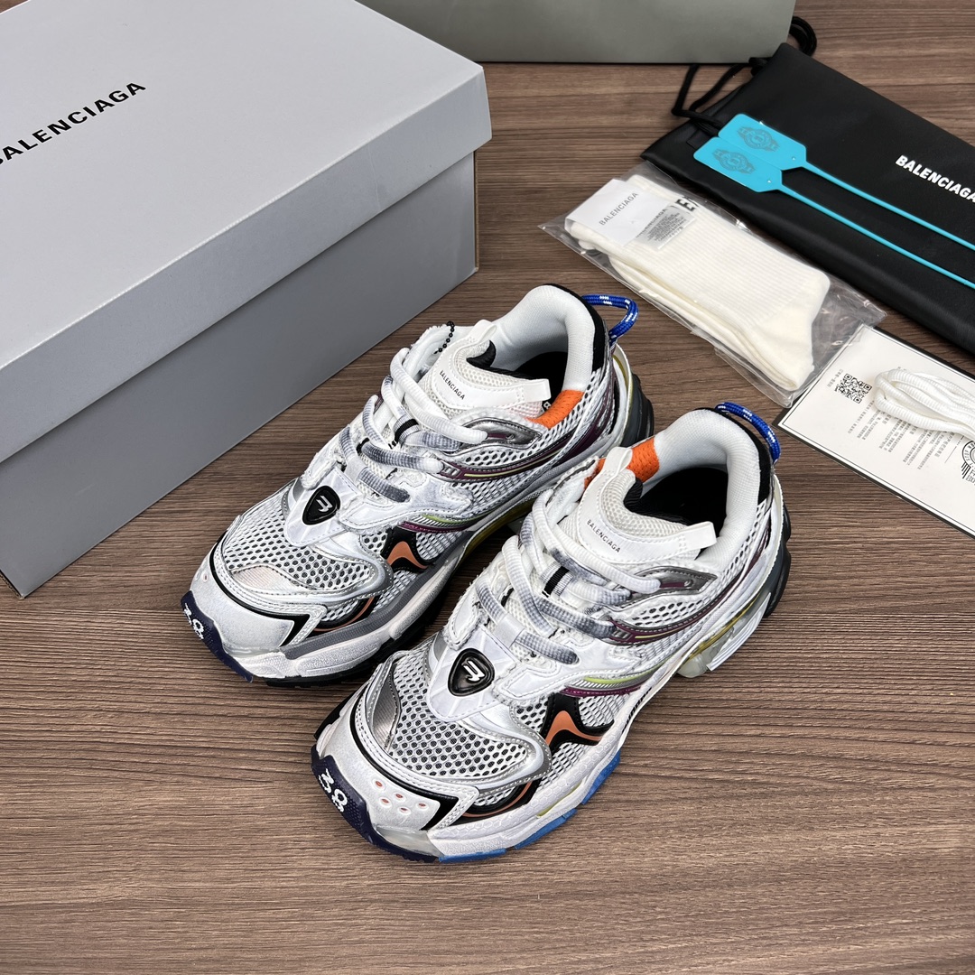 Balenciaga A貨男士白銀橘撞色運動鞋 多層次拼接設計 運動時尚兼具| 12 Balenciaga A貨男士白銀橘撞色運動鞋 多層次拼接設計 運動時尚兼具