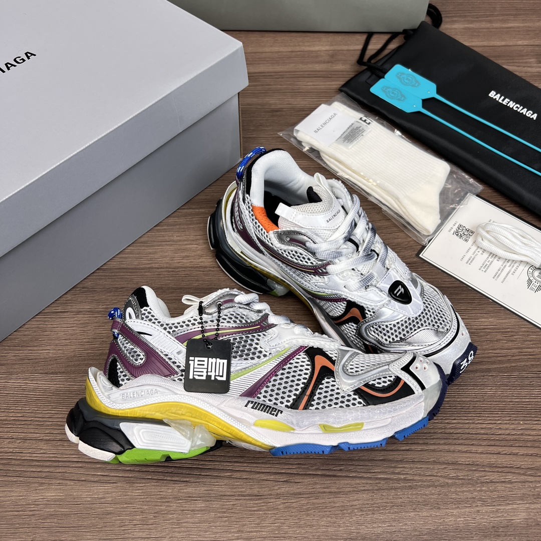 Balenciaga A貨男士白銀橘撞色運動鞋 多層次拼接設計 運動時尚兼具| 10 Balenciaga A貨男士白銀橘撞色運動鞋 多層次拼接設計 運動時尚兼具