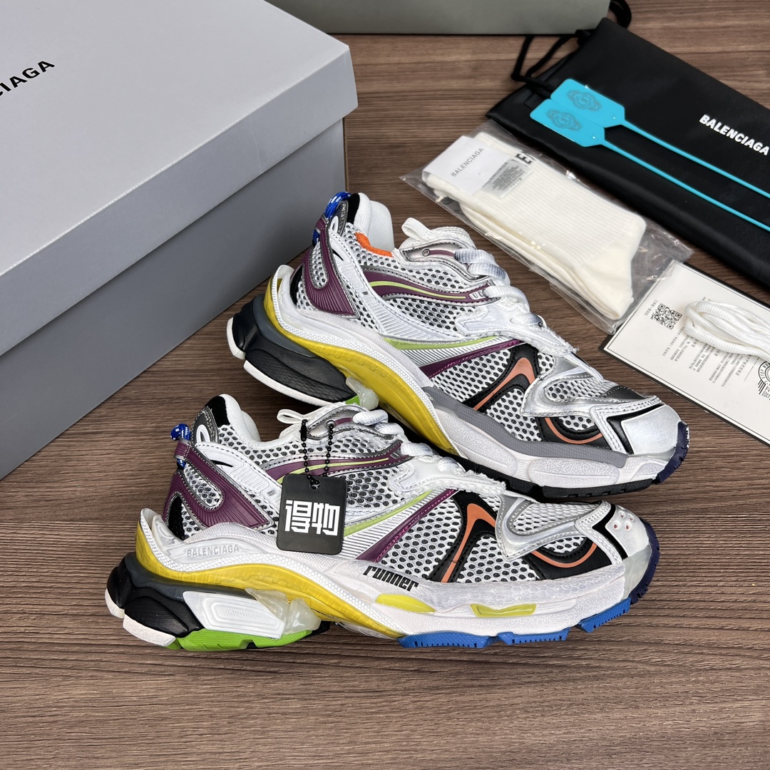 Balenciaga A貨男士白銀橘撞色運動鞋 多層次拼接設計 運動時尚兼具| 9 Balenciaga A貨男士白銀橘撞色運動鞋 多層次拼接設計 運動時尚兼具