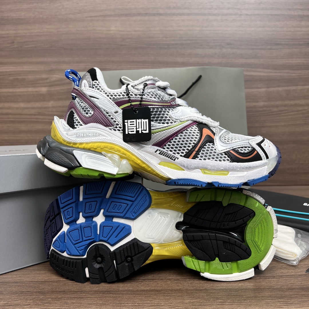 Balenciaga A貨男士白銀橘撞色運動鞋 多層次拼接設計 運動時尚兼具| 7 Balenciaga A貨男士白銀橘撞色運動鞋 多層次拼接設計 運動時尚兼具