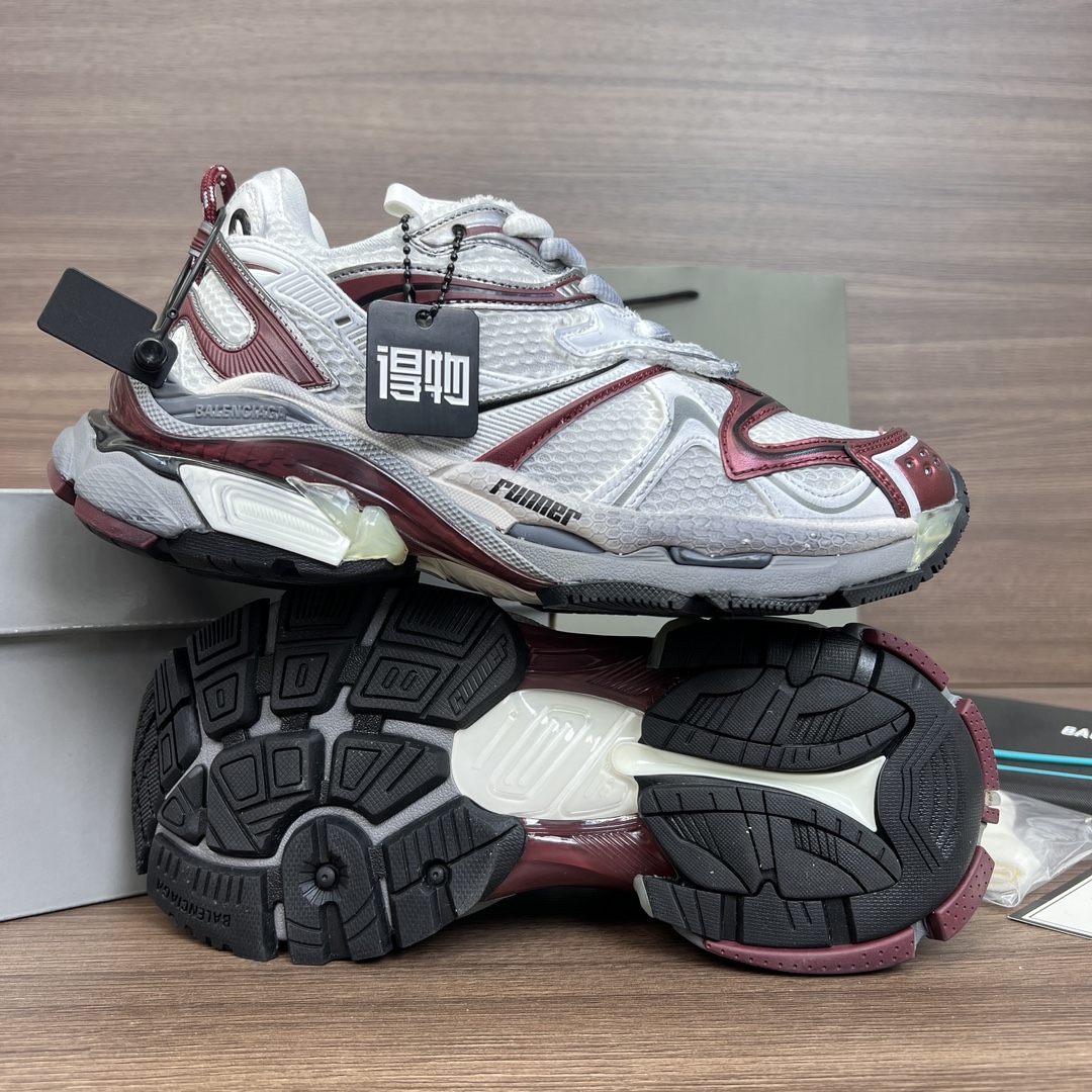 Balenciaga 高仿老爹鞋女款 酒紅拼色設計 潮流機能風厚底鞋| 7 Balenciaga 高仿老爹鞋女款 酒紅拼色設計 潮流機能風厚底鞋