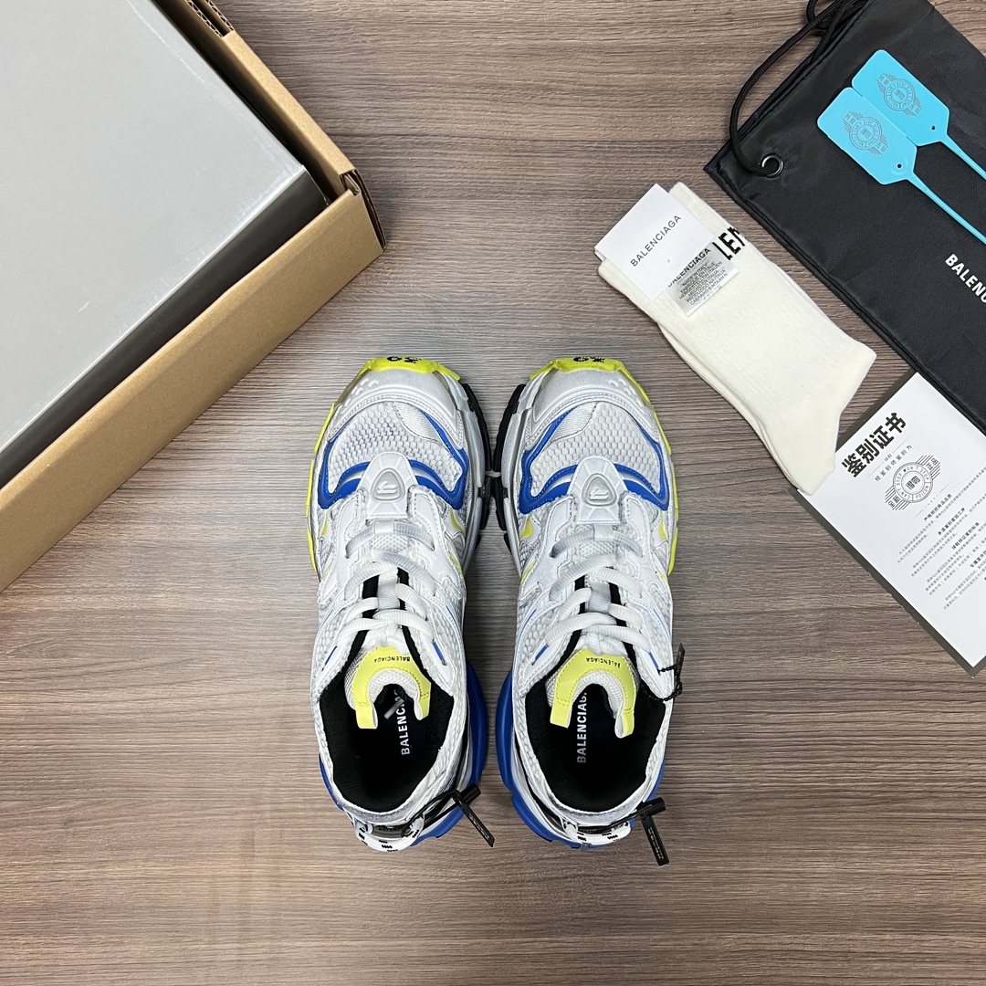 Balenciaga 高仿男款白藍黃配色運動鞋 活力撞色潮流跑鞋| 12 Balenciaga 高仿男款白藍黃配色運動鞋 活力撞色潮流跑鞋