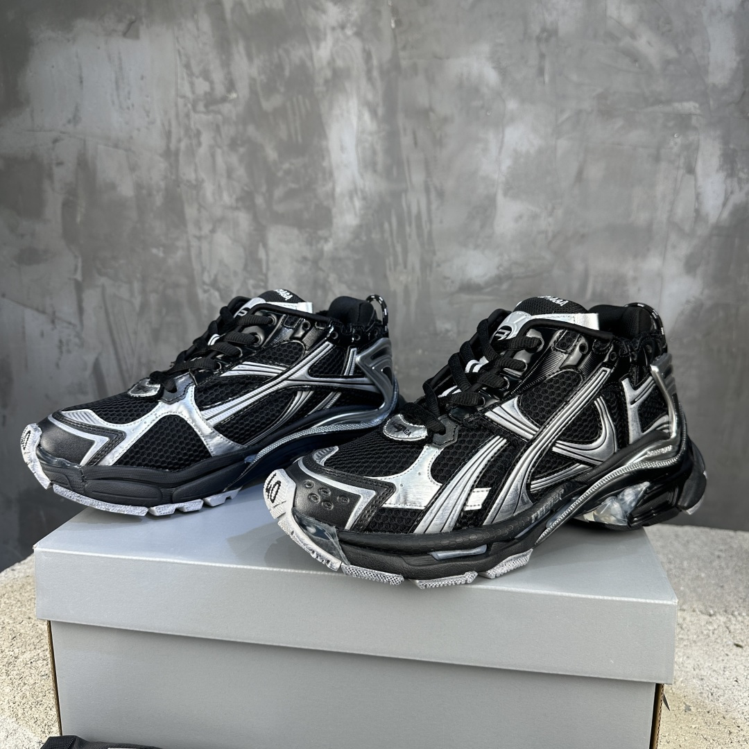 Balenciaga 高仿黑銀厚底運動鞋 男款機能風設計 潮流重裝感｜歐美奢侈品精品推薦