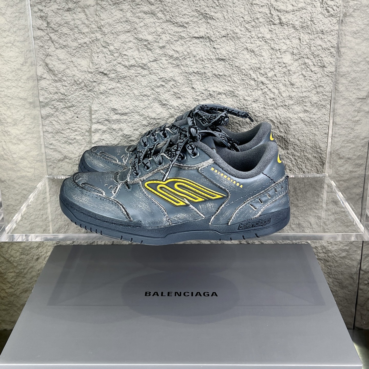 Balenciaga 高仿滑板鞋男款 灰黃撞色復古風 潮流街頭風格| 6 Balenciaga 高仿滑板鞋男款 灰黃撞色復古風 潮流街頭風格