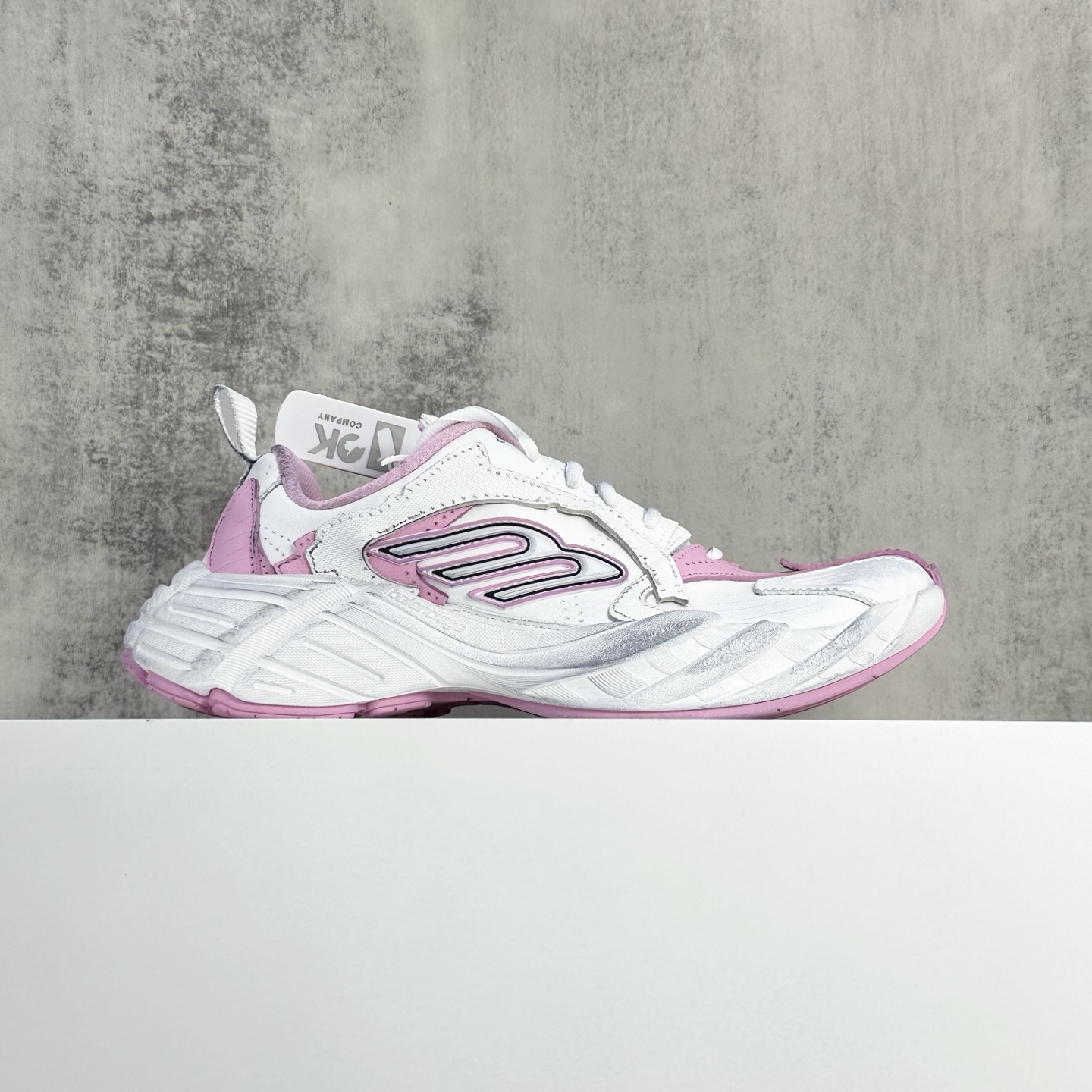 Balenciaga A貨復古運動鞋 女款白粉拼接設計 慢跑鞋風格百搭日常