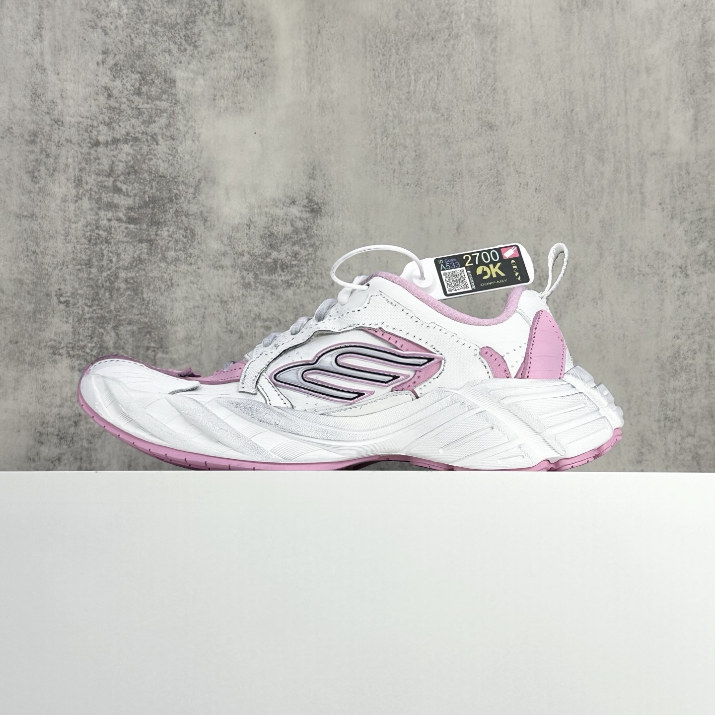 Balenciaga A貨復古運動鞋 女款白粉拼接設計 慢跑鞋風格百搭日常| 14 Balenciaga A貨復古運動鞋 女款白粉拼接設計 慢跑鞋風格百搭日常