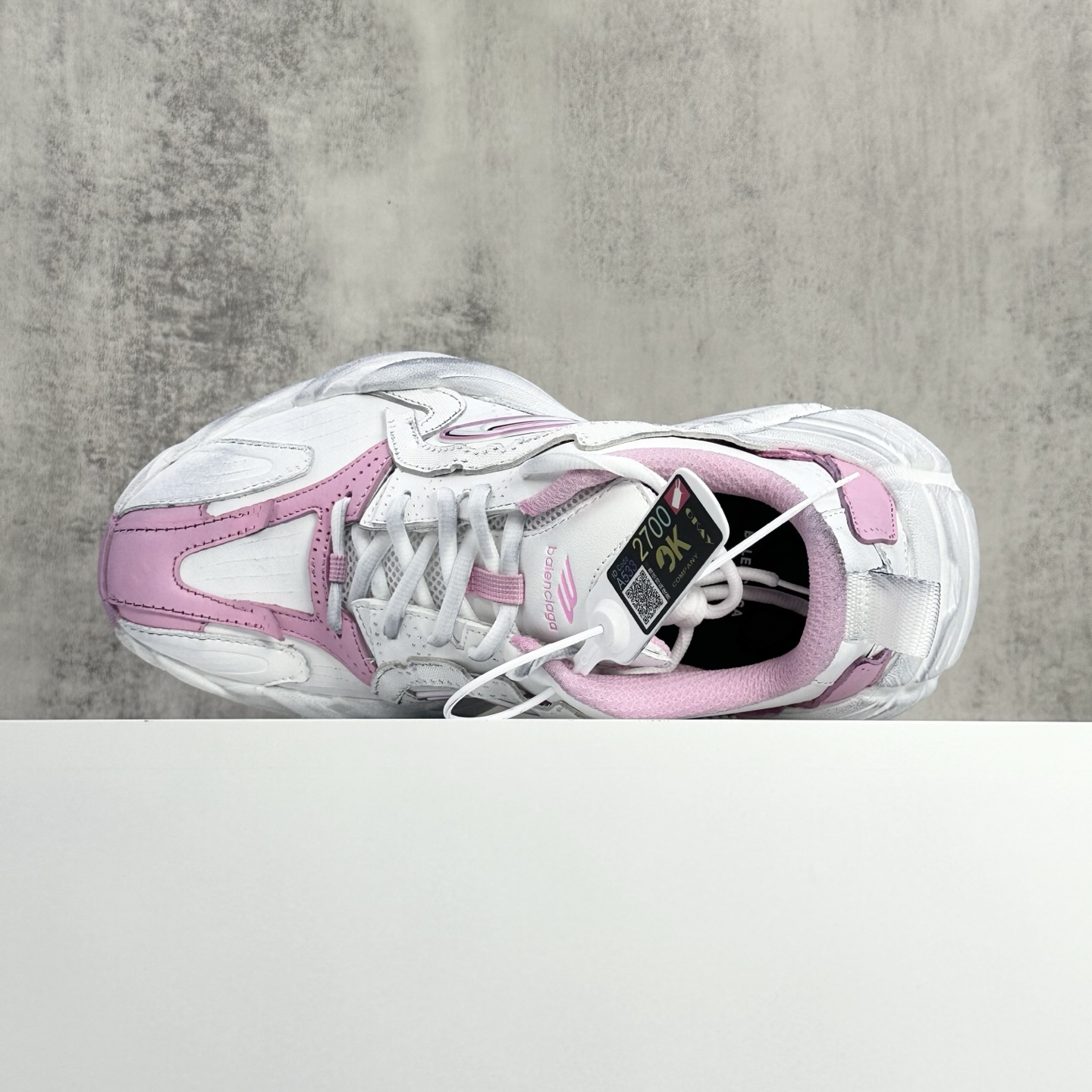 Balenciaga A貨復古運動鞋 女款白粉拼接設計 慢跑鞋風格百搭日常| 11 Balenciaga A貨復古運動鞋 女款白粉拼接設計 慢跑鞋風格百搭日常