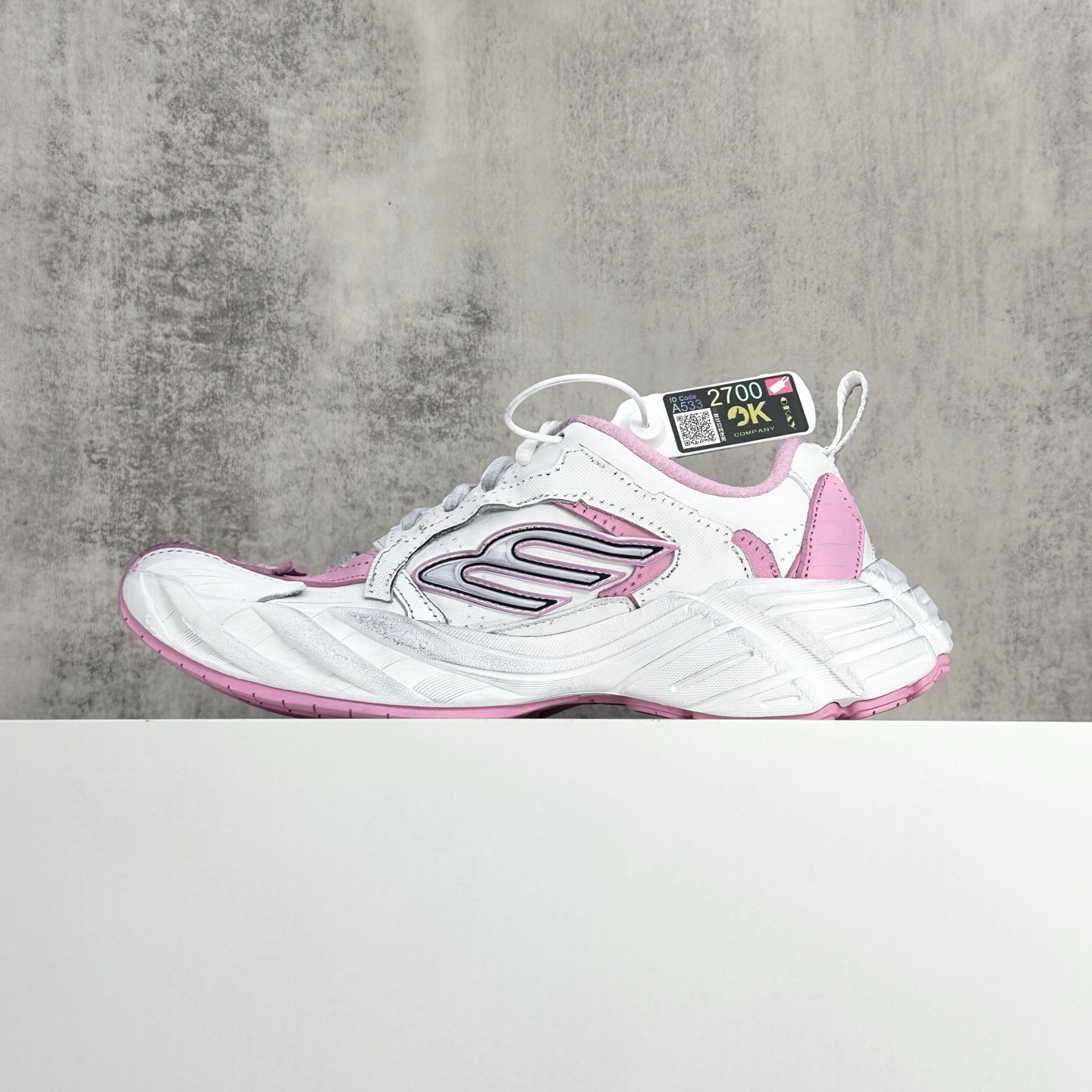 Balenciaga A貨復古運動鞋 女款白粉拼接設計 慢跑鞋風格百搭日常| 8 Balenciaga A貨復古運動鞋 女款白粉拼接設計 慢跑鞋風格百搭日常