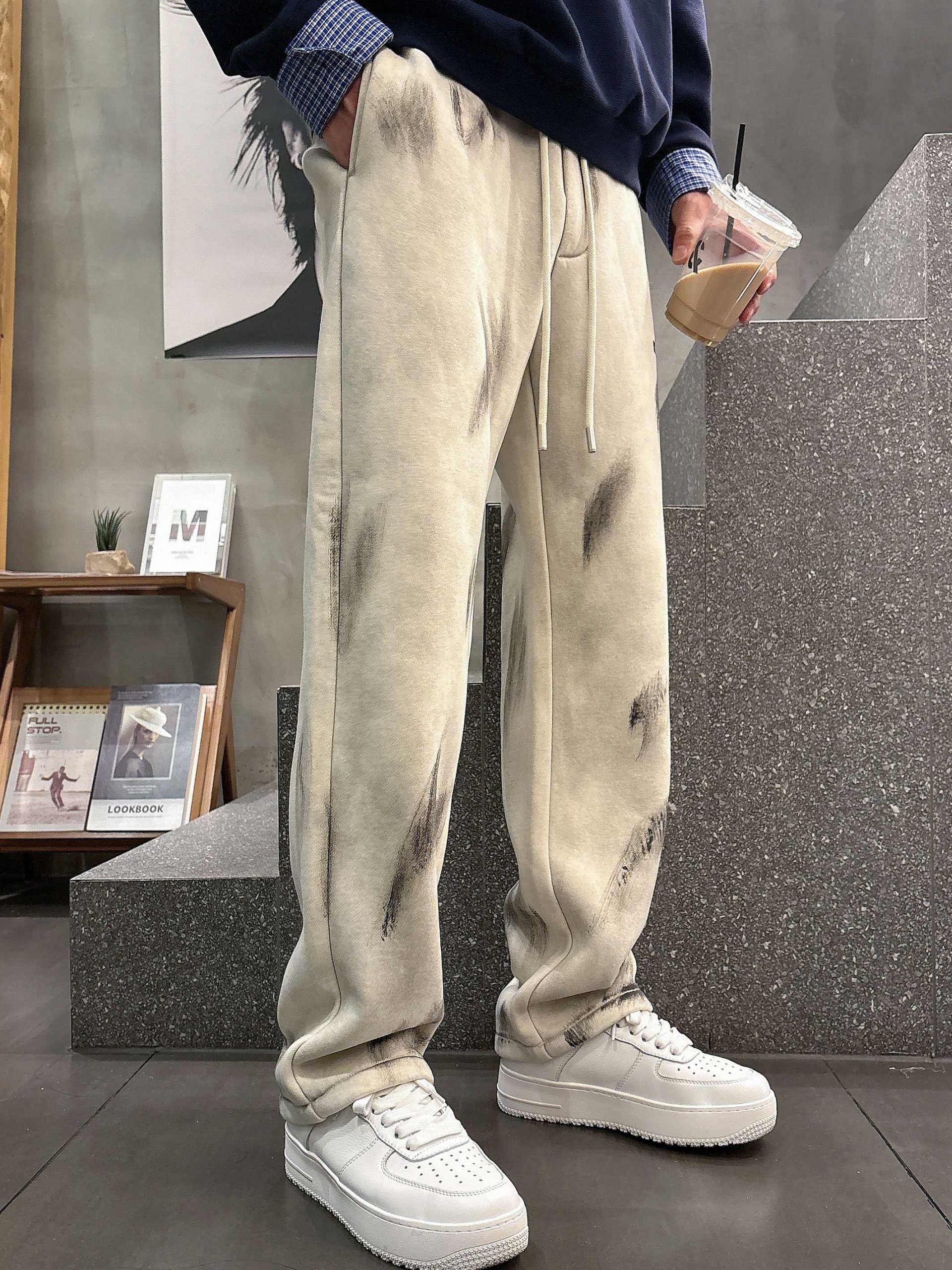 Balenciaga 一比一運動長褲男款 奶油白刷舊風 潮感設計| 13 Balenciaga 一比一運動長褲男款 奶油白刷舊風 潮感設計