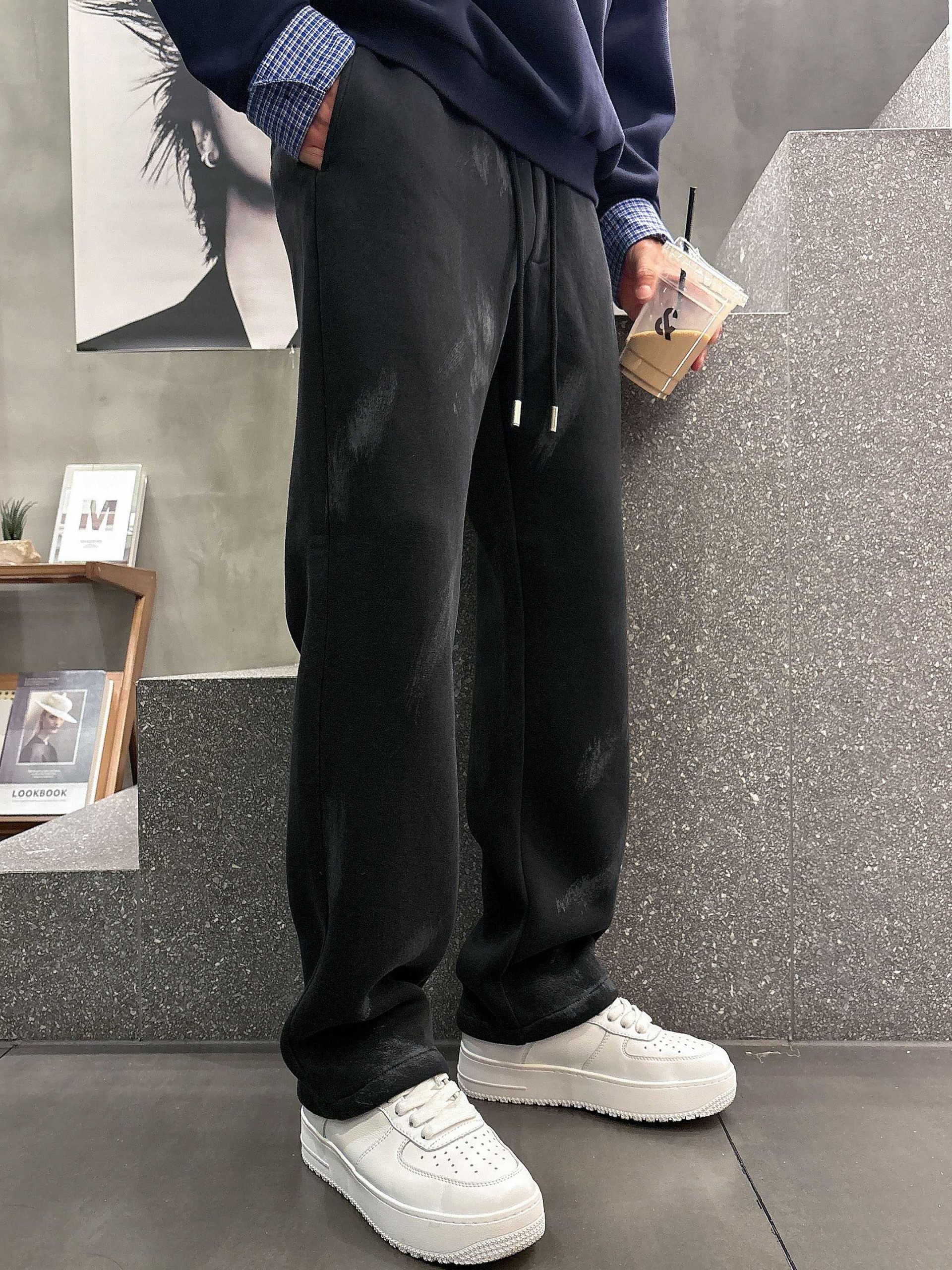 Balenciaga 原單運動長褲男款 刷舊黑色Logo款 潮流街頭風格| 13 Balenciaga 原單運動長褲男款 刷舊黑色Logo款 潮流街頭風格