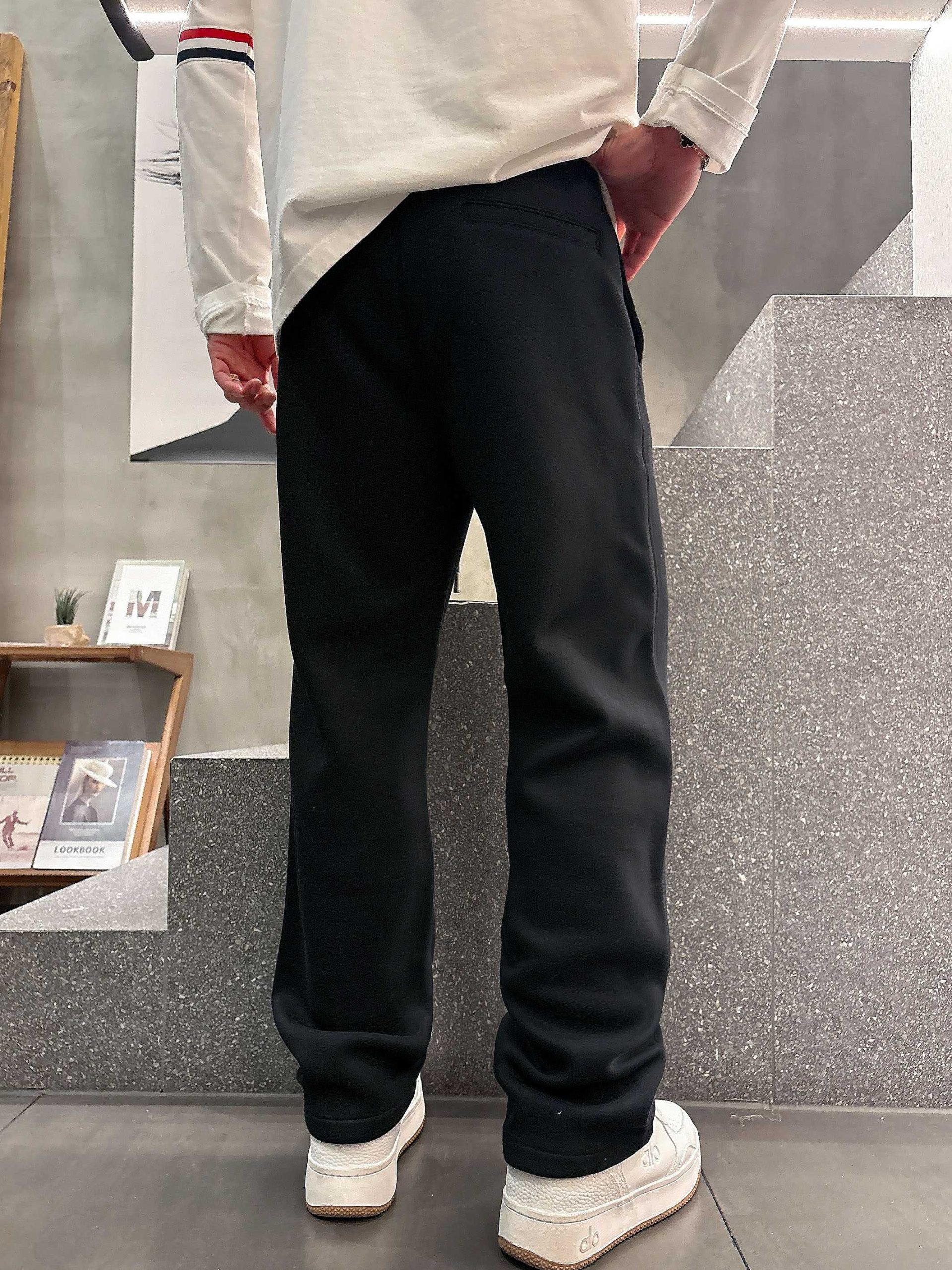 Balenciaga A貨運動褲男款 黑色LOGO直筒褲 潮流簡約設計| 12 Balenciaga A貨運動褲男款 黑色LOGO直筒褲 潮流簡約設計
