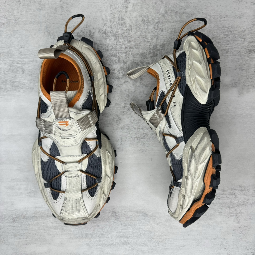 Balenciaga 高仿復刻老爹鞋 男款白灰拼橘潮流配色 運動風滿載| 13 Balenciaga 高仿復刻老爹鞋 男款白灰拼橘潮流配色 運動風滿載