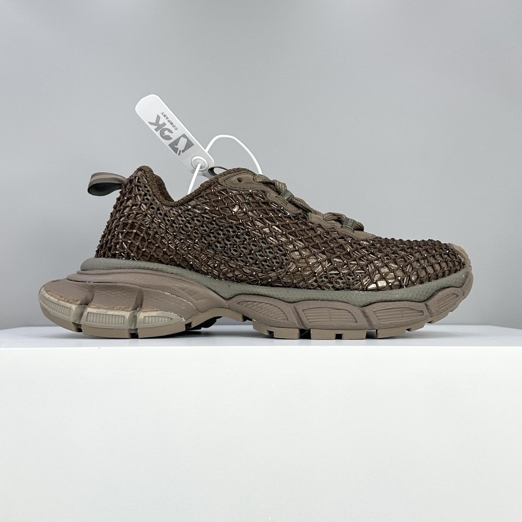 Balenciaga 高仿男士運動鞋 咖啡棕網眼透氣結構 低調有型款式
