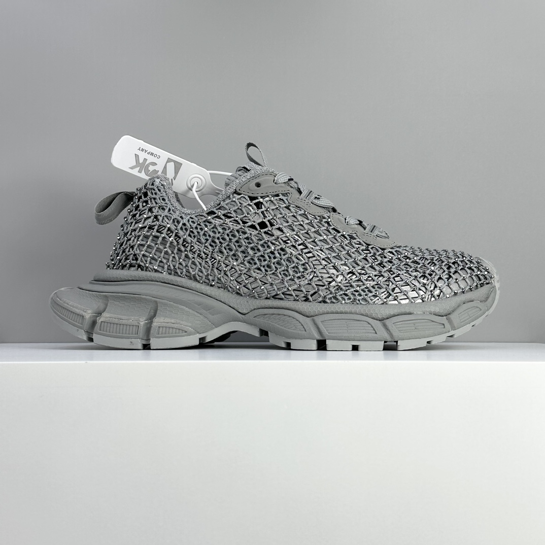 Balenciaga 高仿男鞋 灰色網眼跑鞋 輕量耐穿潮流設計款