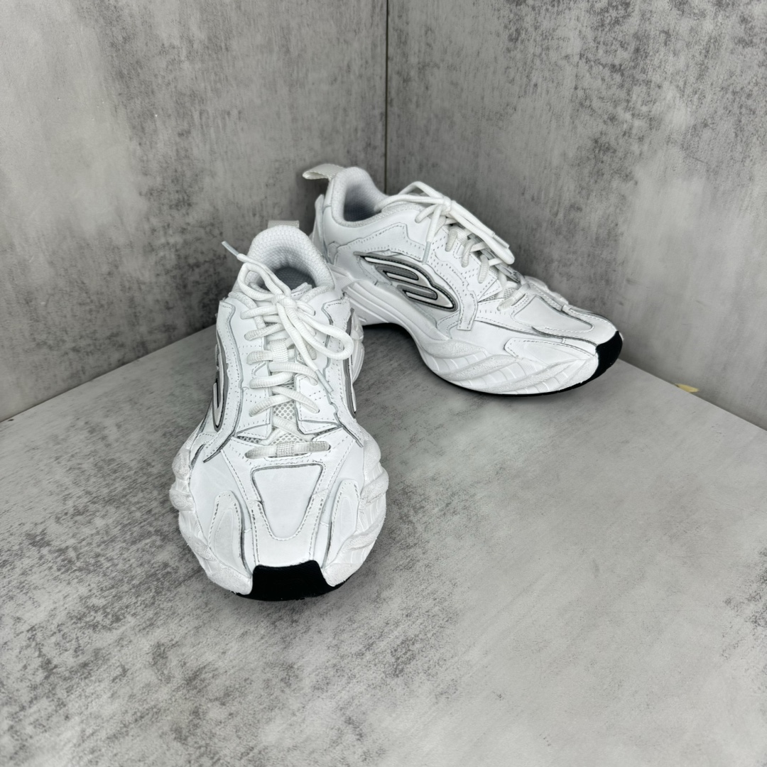 Balenciaga 高仿復古跑鞋 男款白色流線設計 簡約質感百搭｜歐美奢侈品精品推薦