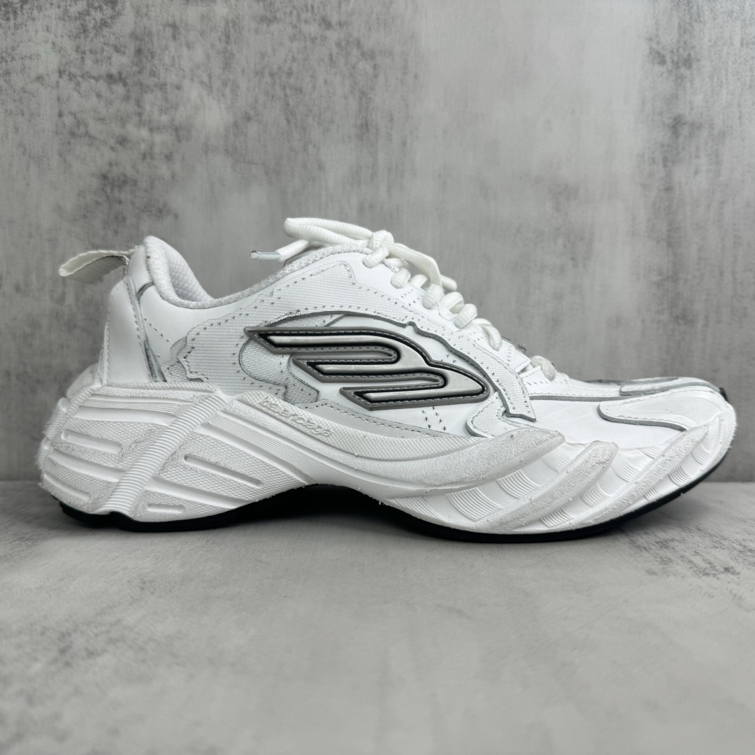 Balenciaga 高仿復古跑鞋 男款白色流線設計 簡約質感百搭｜歐美奢侈品精品推薦