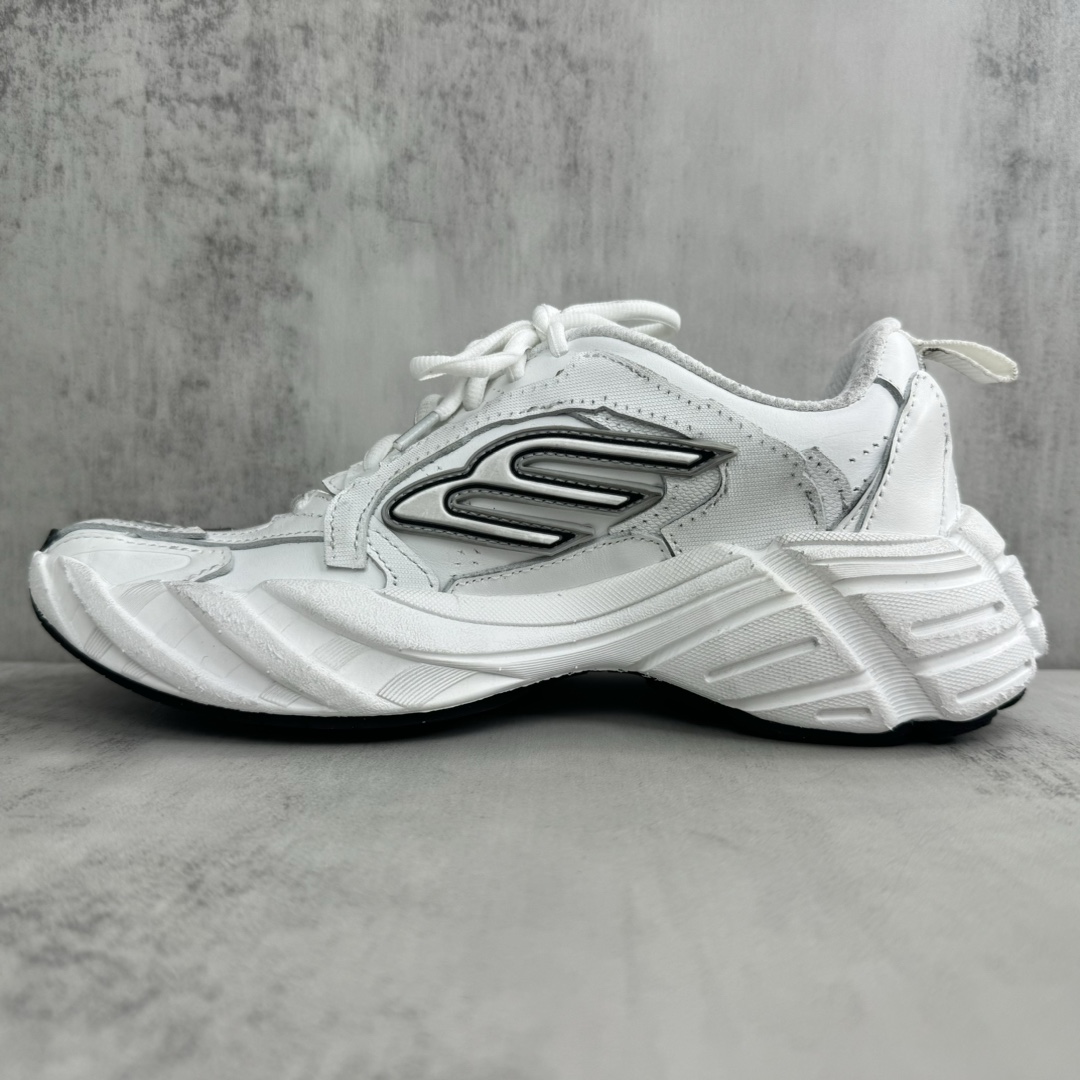 Balenciaga 高仿復古跑鞋 男款白色流線設計 簡約質感百搭｜歐美奢侈品精品推薦