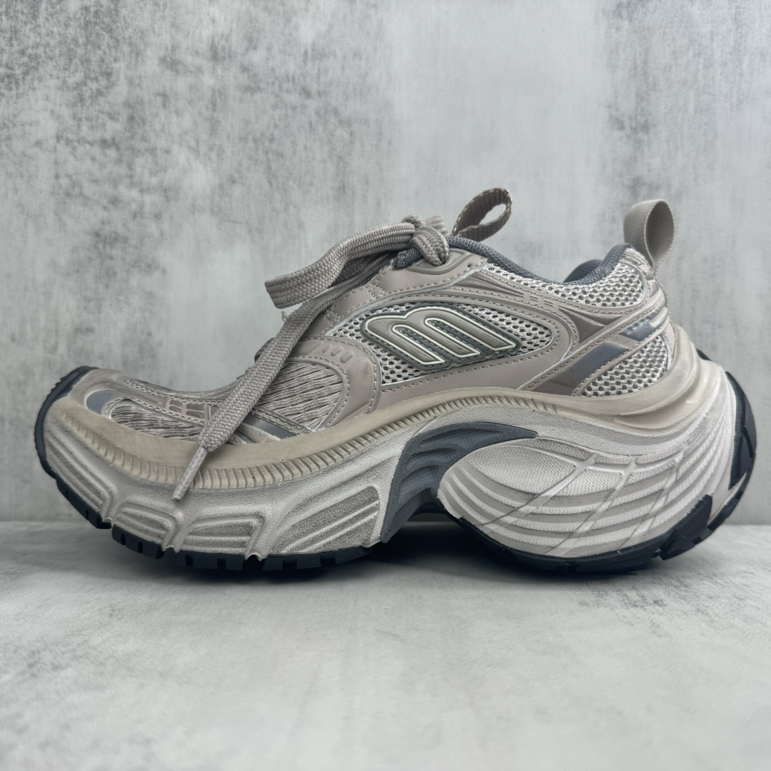 Balenciaga 高仿增高跑鞋 男士米灰撞色設計 霸氣厚底修飾腿型| 9 Balenciaga 高仿增高跑鞋 男士米灰撞色設計 霸氣厚底修飾腿型