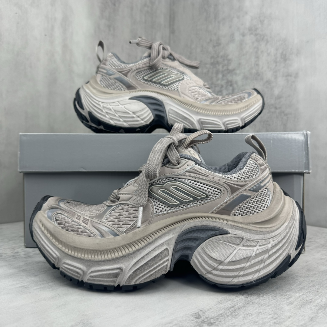 Balenciaga 高仿增高跑鞋 男士米灰撞色設計 霸氣厚底修飾腿型| 7 Balenciaga 高仿增高跑鞋 男士米灰撞色設計 霸氣厚底修飾腿型
