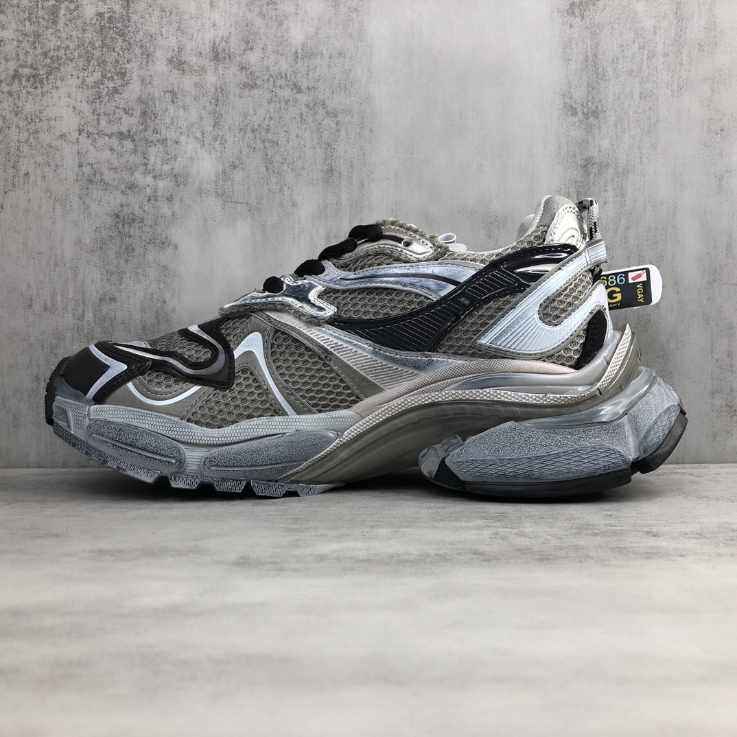 Balenciaga 一比一復刻男鞋 米灰銀黑撞色 跑鞋設計潮流典範｜歐美奢侈品精品推薦