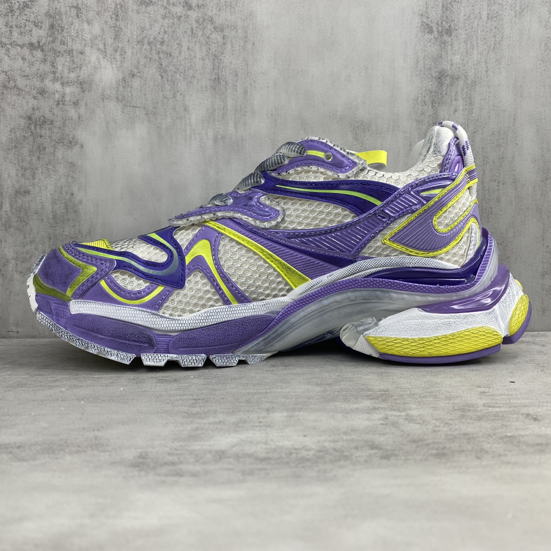 Balenciaga A貨等級男鞋 白紫撞色亮眼設計 透氣舒適網布鞋| 9 Balenciaga A貨等級男鞋 白紫撞色亮眼設計 透氣舒適網布鞋