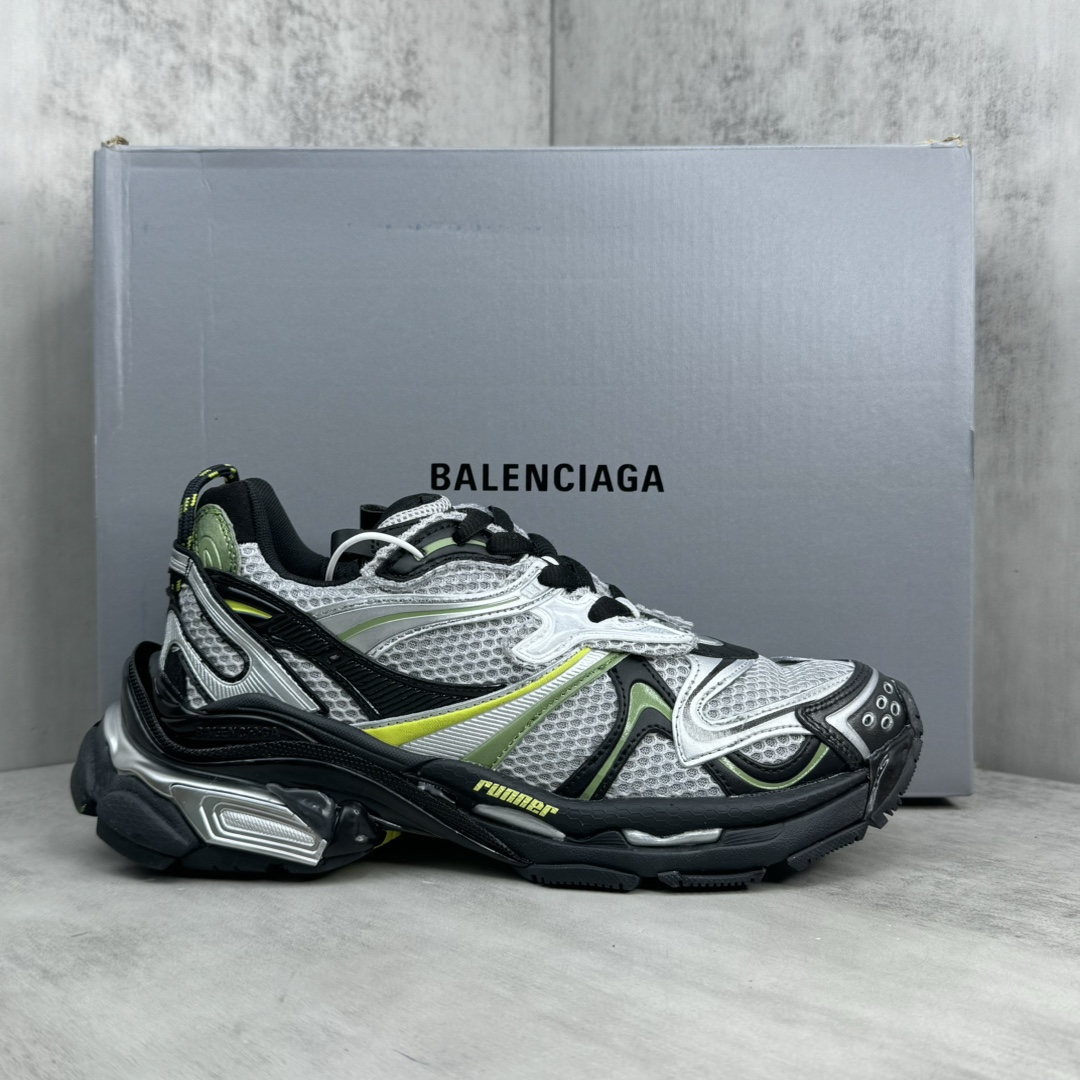 Balenciaga 一比一復刻男鞋 白黑綠潮流跑鞋 立體線條鞋型| 6 Balenciaga 一比一復刻男鞋 白黑綠潮流跑鞋 立體線條鞋型
