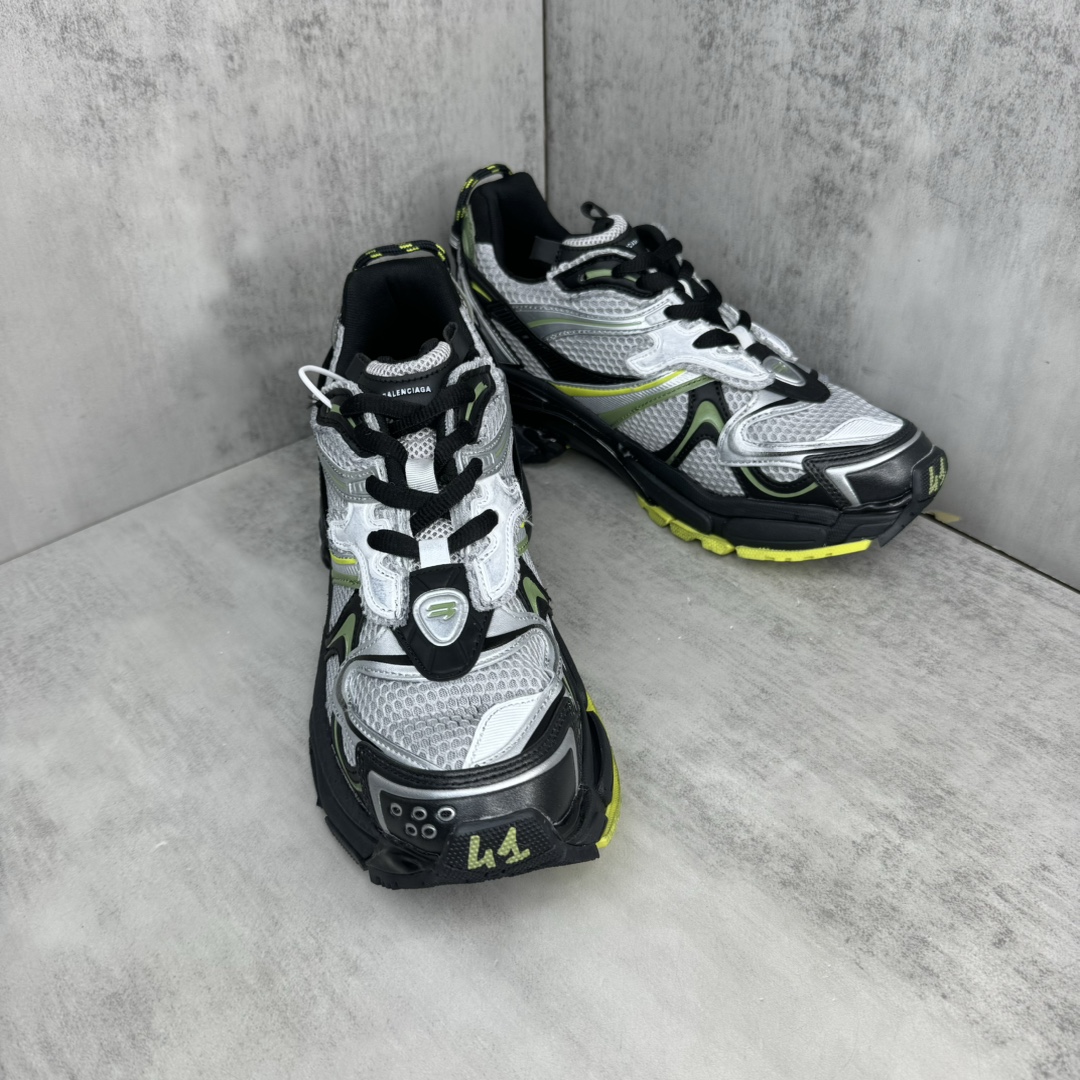 Balenciaga 一比一復刻男鞋 白黑綠潮流跑鞋 立體線條鞋型