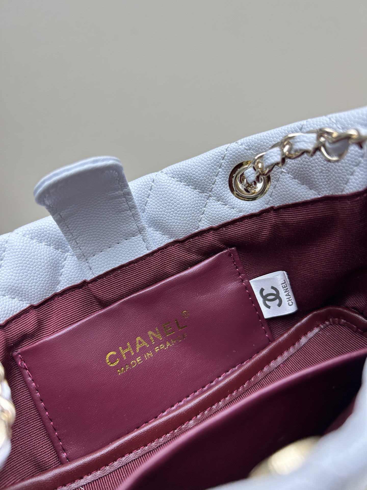 Chanel 原單女用迷你鏈條包 白色小香風菱格包 約會斜背首選| 7 Chanel 原單女用迷你鏈條包 白色小香風菱格包 約會斜背首選