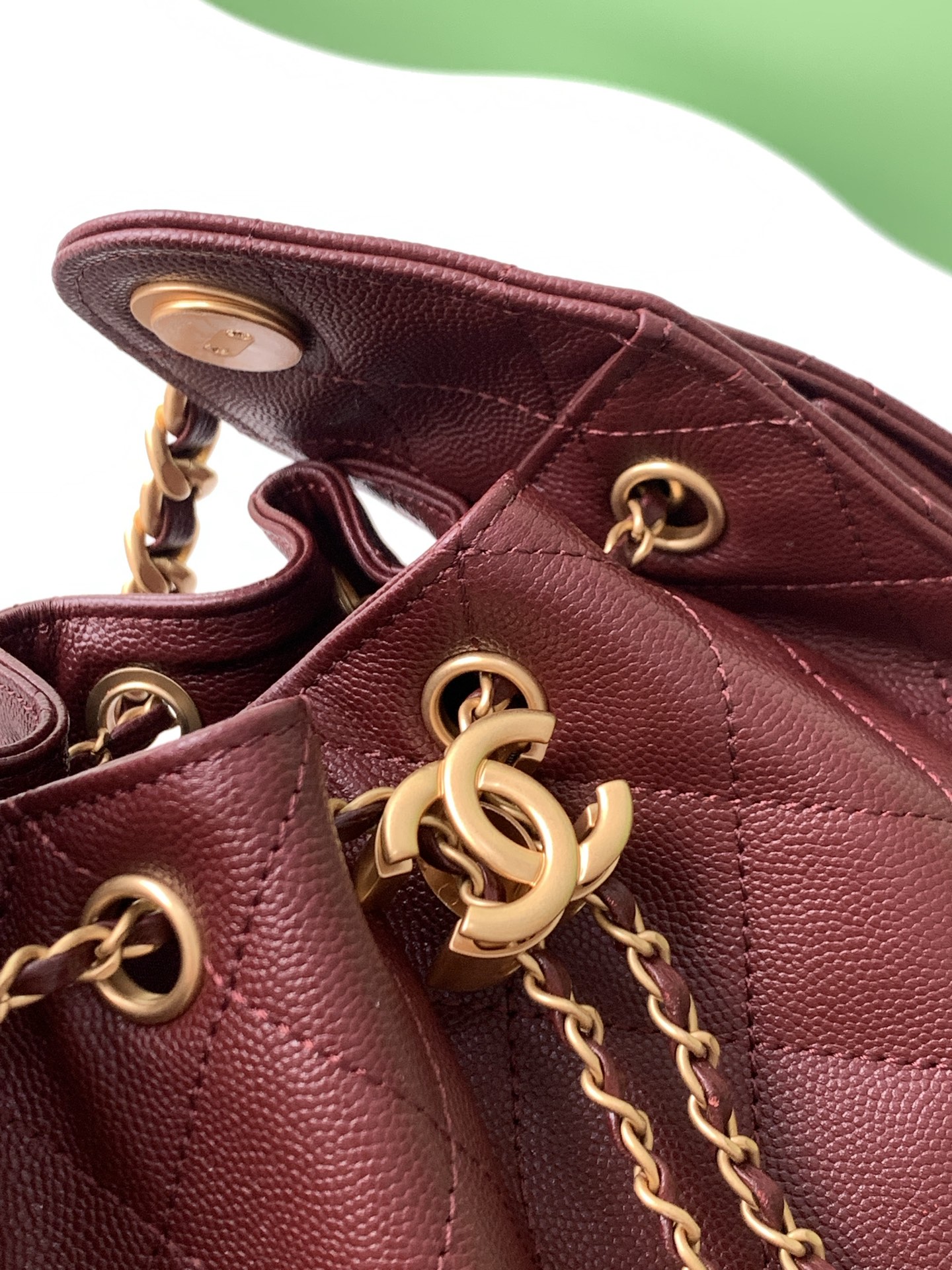 Chanel 原單女用束口包 酒紅色菱格紋金鍊設計 百搭手提肩背款｜歐美奢侈品精品推薦