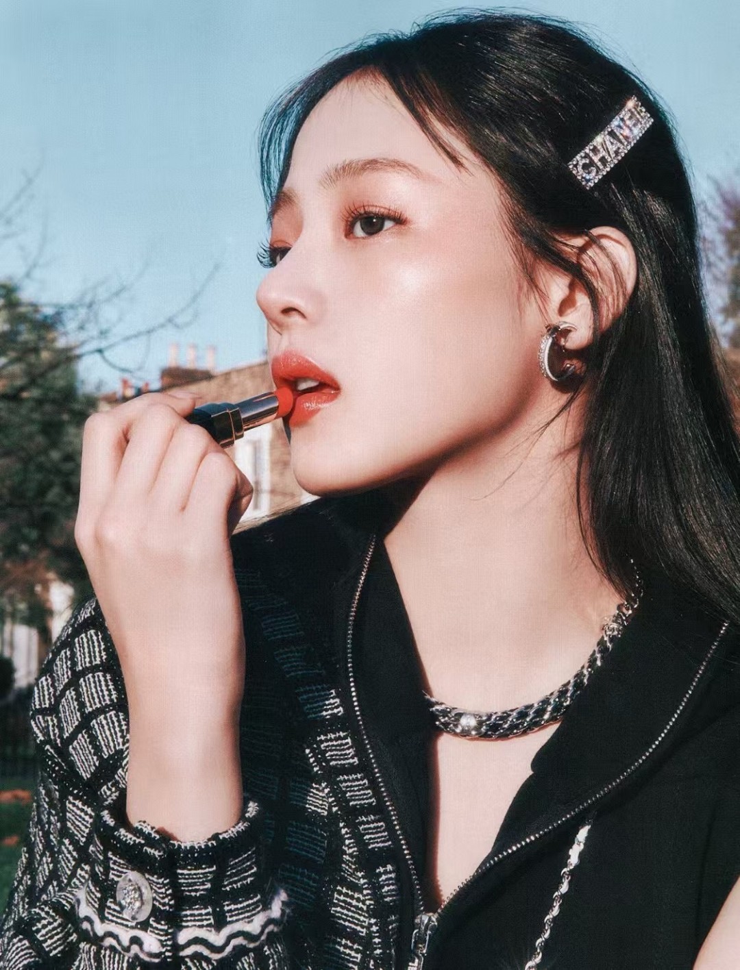 Chanel 高仿寬版雙C環形耳環 銀鑽亮面造型 大氣精品飾品| 13 Chanel 高仿寬版雙C環形耳環 銀鑽亮面造型 大氣精品飾品