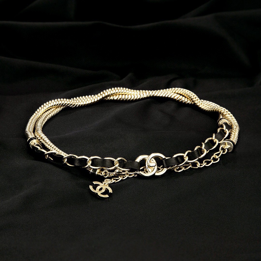 Chanel A貨復古雙C金鏈腰鍊 女款氣質腰部飾品| 10 Chanel A貨復古雙C金鏈腰鍊 女款氣質腰部飾品