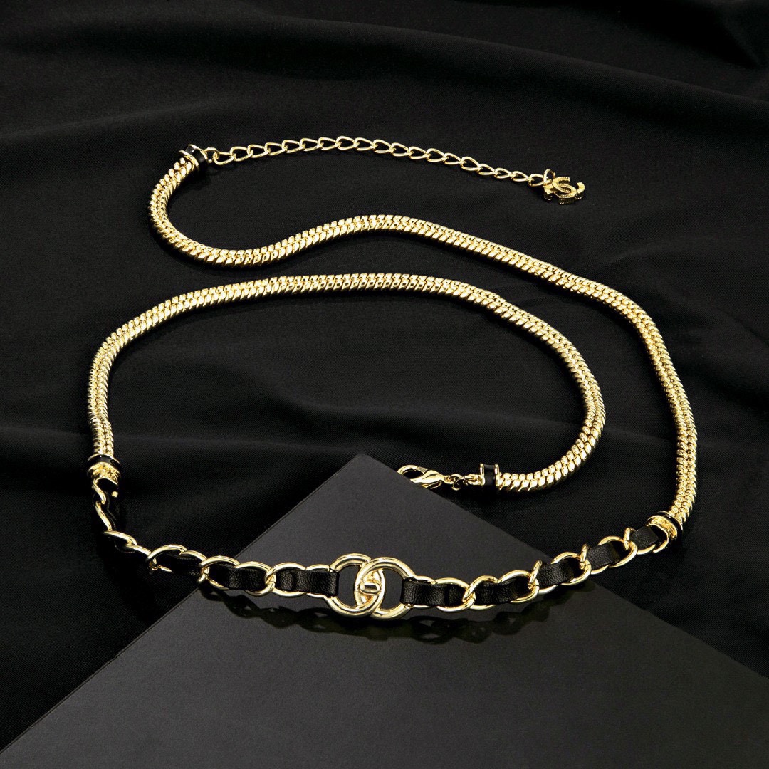 Chanel A貨復古雙C金鏈腰鍊 女款氣質腰部飾品| 9 Chanel A貨復古雙C金鏈腰鍊 女款氣質腰部飾品