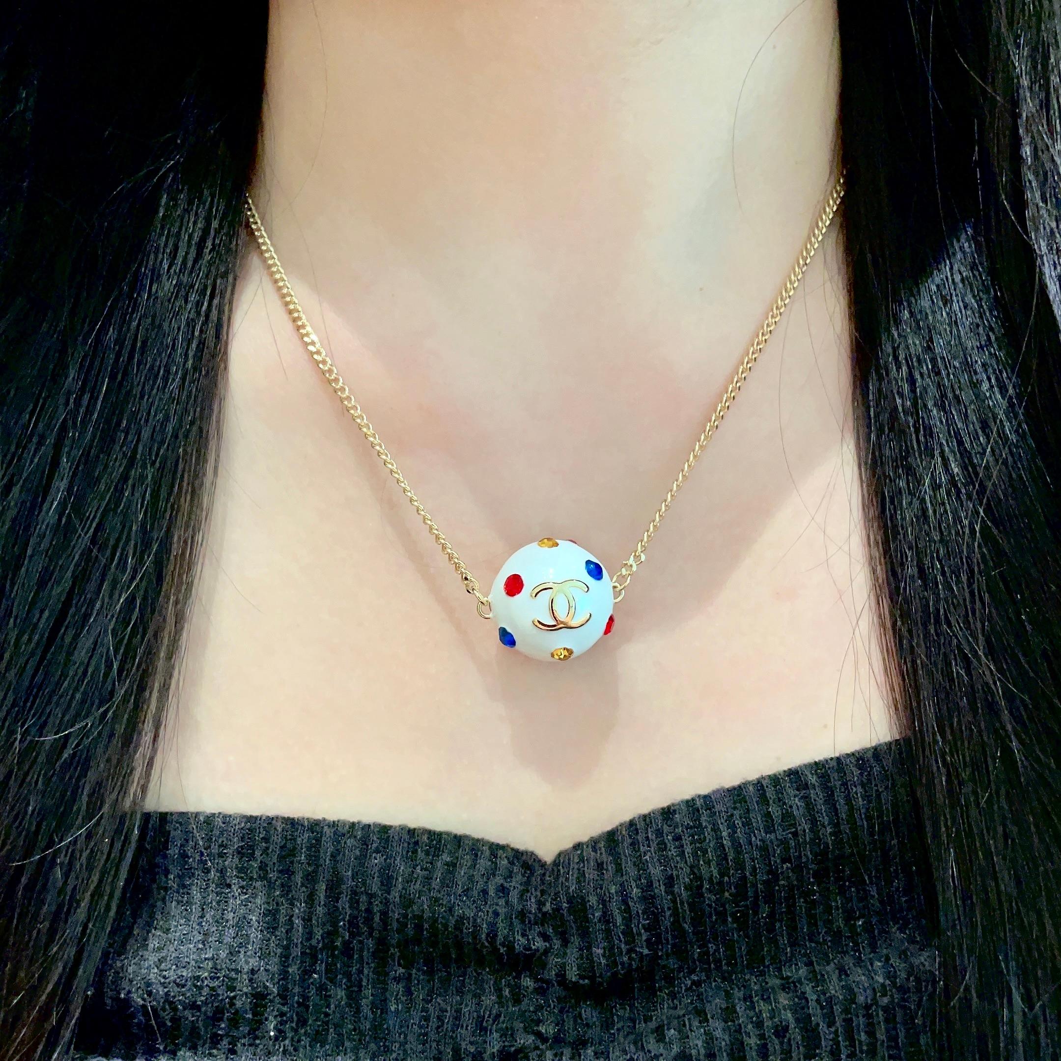 Chanel A貨波點圓珠LOGO項鍊 趣味造型金屬鍊條百搭款| 13 Chanel A貨波點圓珠LOGO項鍊 趣味造型金屬鍊條百搭款