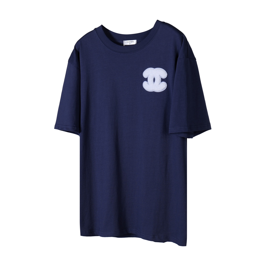 Chanel 高仿短袖T恤男女款共穿款 經典雙C圖樣 夏日清爽風格