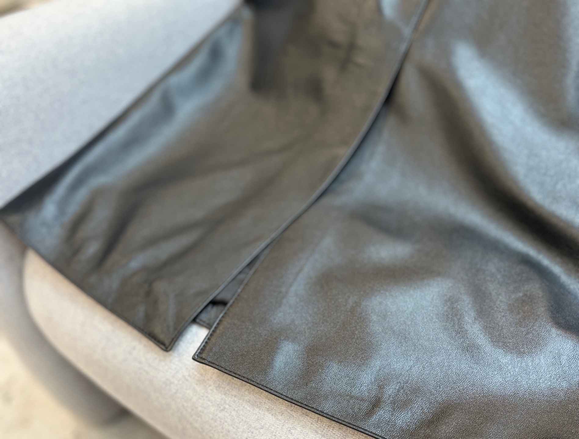 Chanel A貨女款皮裙 高腰剪裁設計感拼接口袋 修身顯瘦百搭｜歐美奢侈品精品推薦