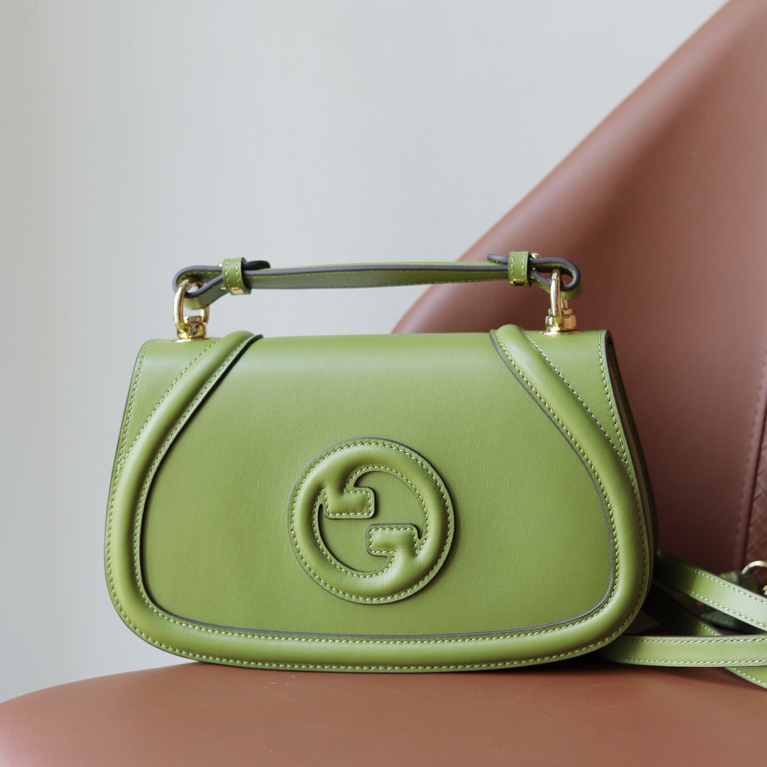 Gucci一比一女款翻蓋包 草綠色Blondie系列小圓標設計