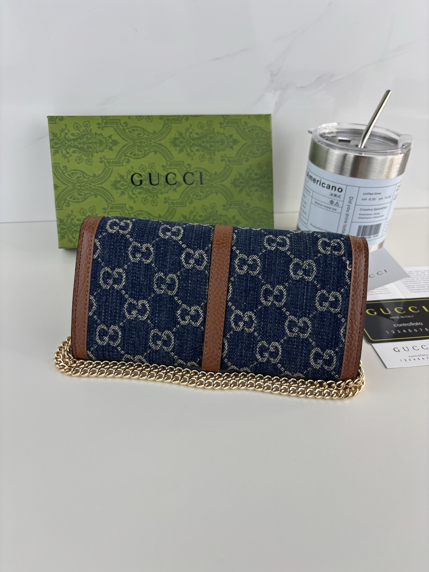 Gucci高仿女用喬姬包 牛仔GG老花金鍊鏈條設計優雅百搭|超A仿原單精品圖片 11 Gucci高仿女用喬姬包 牛仔GG老花金鍊鏈條設計優雅百搭|歐美奢侈品精品推薦