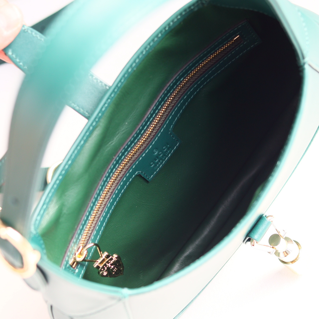 Gucci高仿Jackie 1961手提包 綠色簡約款式搭配金屬扣環設計|超A仿原單精品圖片 8 Gucci高仿Jackie 1961手提包 綠色簡約款式搭配金屬扣環設計|歐美奢侈品精品推薦