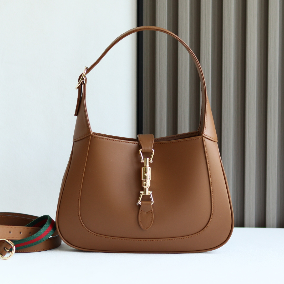 Gucci精品仿製Jackie 1961棕色肩背包 女士通勤百搭款