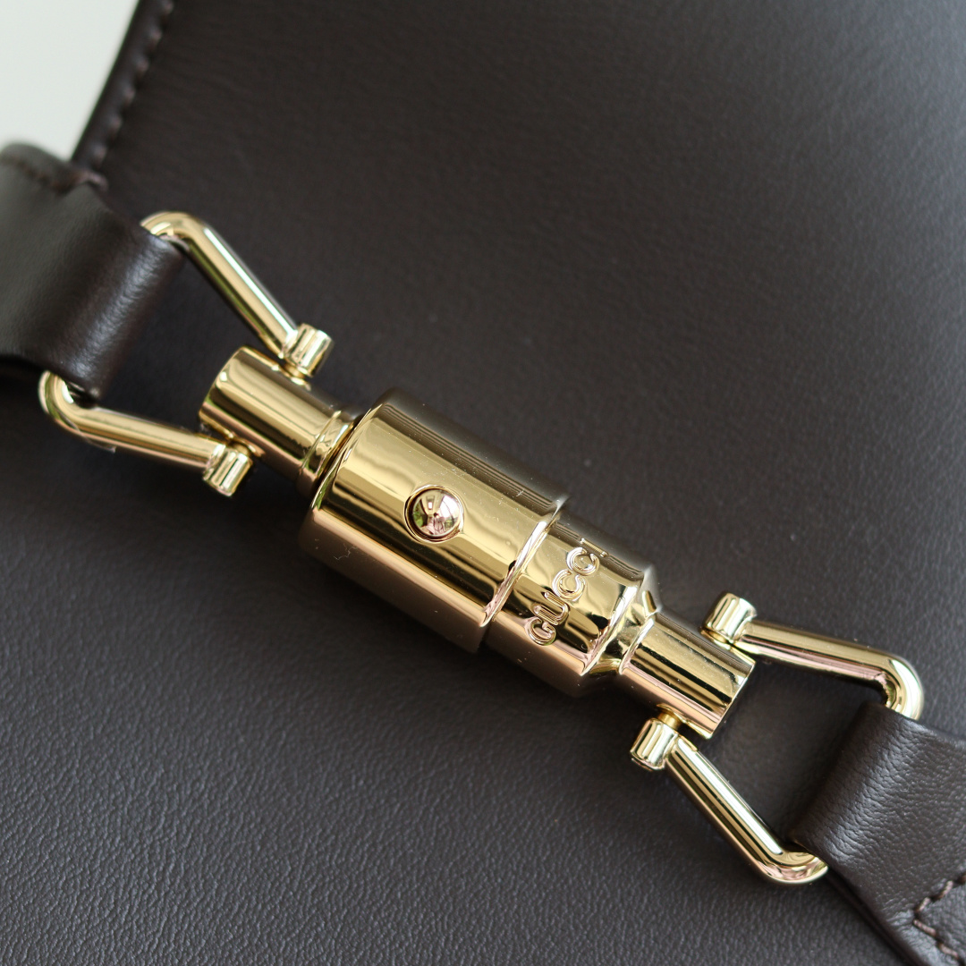 Gucci一比一Jackie 1961手提包 深咖色皮革金屬釦女包|超A仿原單精品圖片 14 Gucci一比一Jackie 1961手提包 深咖色皮革金屬釦女包|歐美奢侈品精品推薦