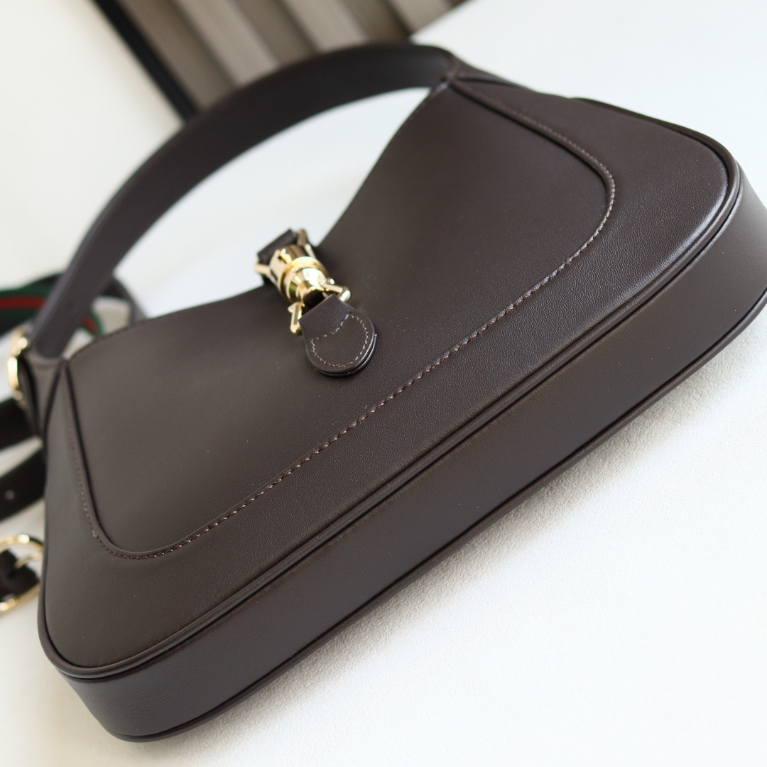 Gucci一比一Jackie 1961手提包 深咖色皮革金屬釦女包|超A仿原單精品圖片 12 Gucci一比一Jackie 1961手提包 深咖色皮革金屬釦女包|歐美奢侈品精品推薦