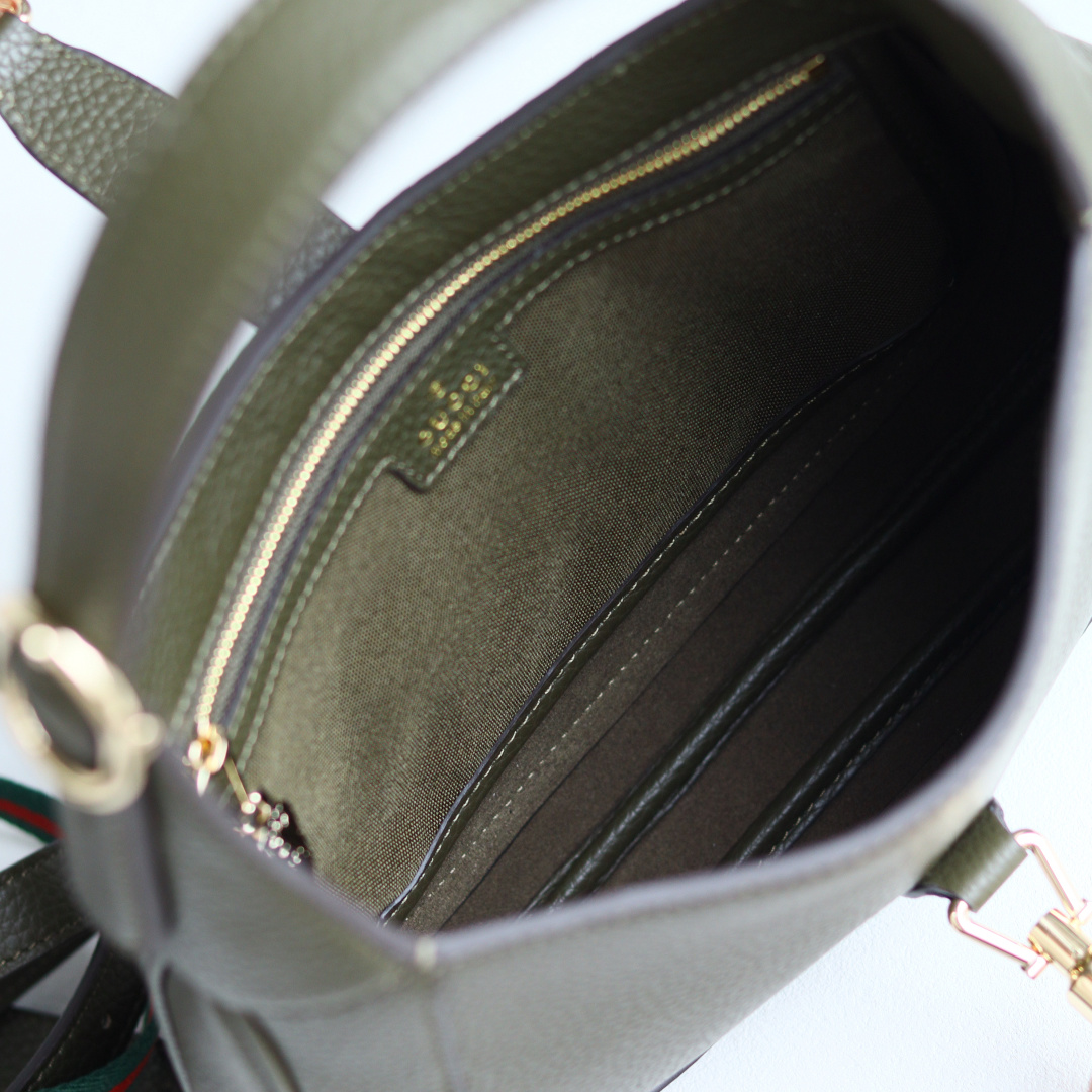 Gucci高仿Jackie 1961軍綠色肩背包 粒面皮革質感出眾｜歐美奢侈品精品推薦