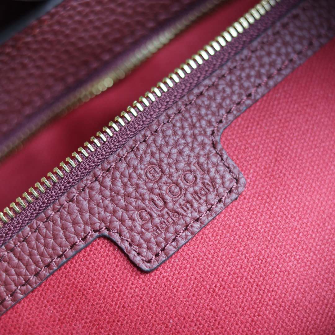 Gucci高仿Jackie 1961酒紅色肩背包 荔枝紋粒面皮革女用款|超A仿原單精品圖片 8 Gucci高仿Jackie 1961酒紅色肩背包 荔枝紋粒面皮革女用款|歐美奢侈品精品推薦