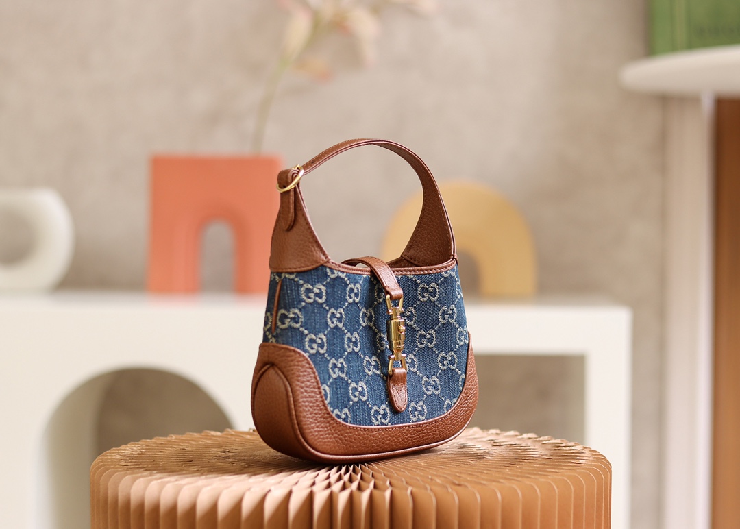 Gucci原單Jackie 1961牛仔GG老花迷你包 焦糖皮革拼接輕巧款|超A仿原單精品圖片 12 Gucci原單Jackie 1961牛仔GG老花迷你包 焦糖皮革拼接輕巧款|歐美奢侈品精品推薦